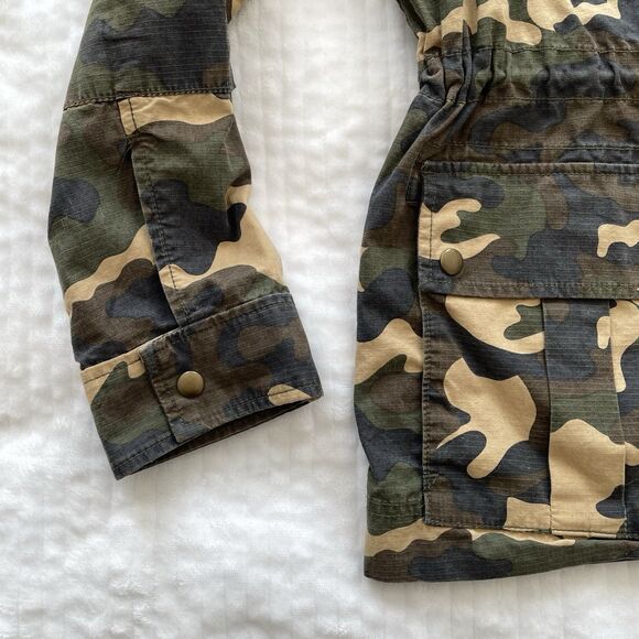 Gap Camo Utility Jacket Flap Pocket Military Full Zip Gorpcore Womens Medium - Picture 7 of 14